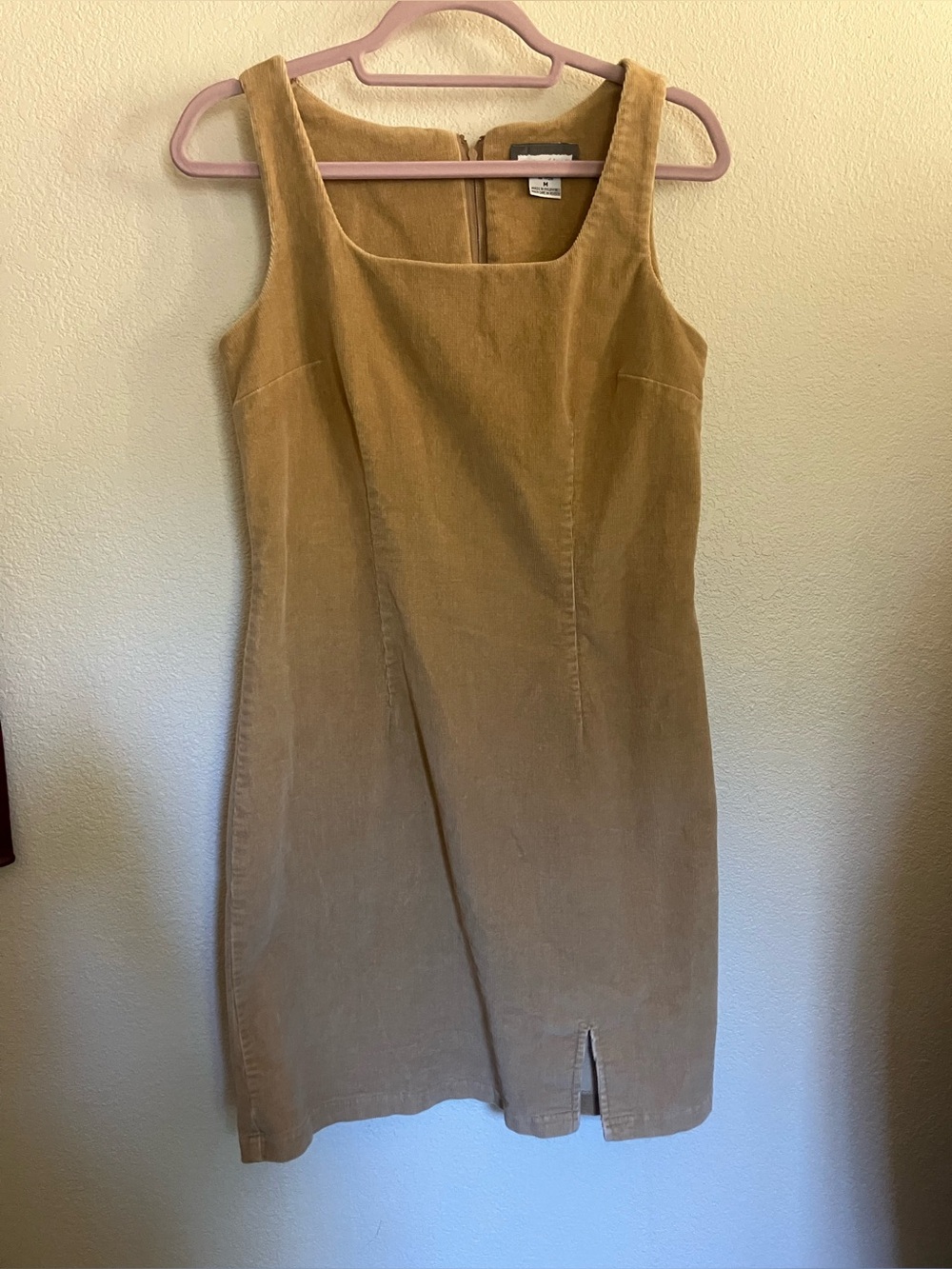 90s Agua Blues Blue Brown Corduroy Mini Dress Size M